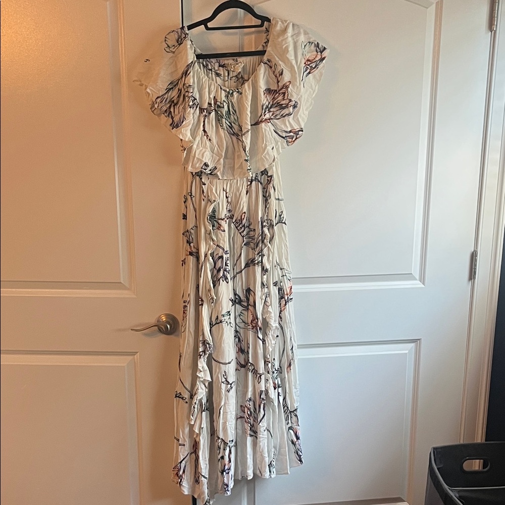 Jaase Cream Floral Maxi Dress